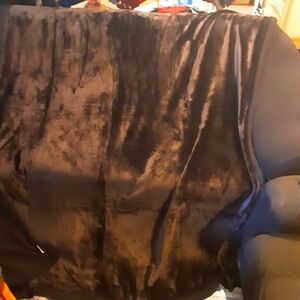 Mountain home  solid black blanket